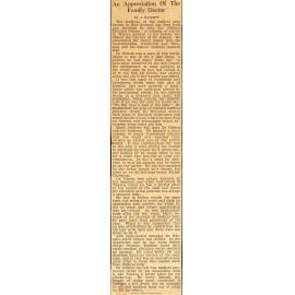 An Appreciation Of The Family Doctor