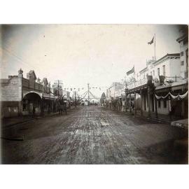 King Street Temuka Coronation Decorations, 1911