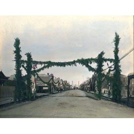 King Street Temuka Coronation Decorations, 1902