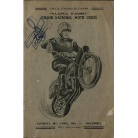 Halswell Hundred Grand National Moto Cross 1961 official souvenir programme