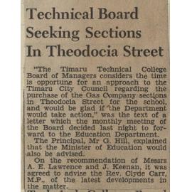 Technical Board Seeking Sections In Theodocia Street