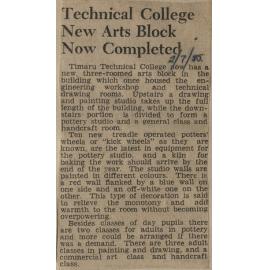 Technical College New Arts Block Now Completed