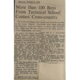 More than 100 Boys From Technical School Contest Cross-country