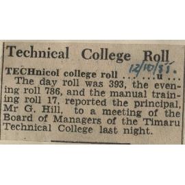 Technical College Roll