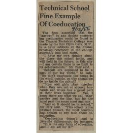 Technical School Fine Example of Coeducation