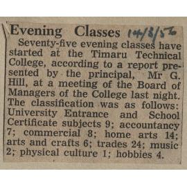 Evening Classes