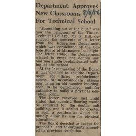 Department Approves New Classrooms for Technical School