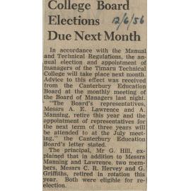 College Board Elections Due Next Month
