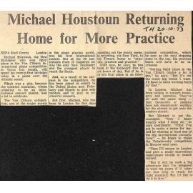 Michael Houstoun Returning Home for More Practice