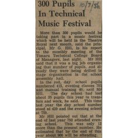 300 Pupils In Technical Music Festival 