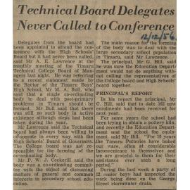 Technical Board Delegates Never Called to Conference
