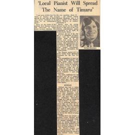  'Local Pianist Will Spread The Name of Timaru'