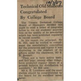 Technical Old Students Congratulated By College Board
