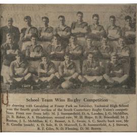 School Team Wins Rugby Competition