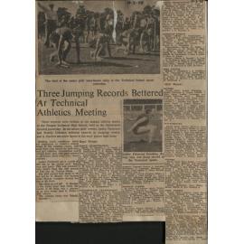 Three Jumping Records Bettered At Technical Athletics Meeting