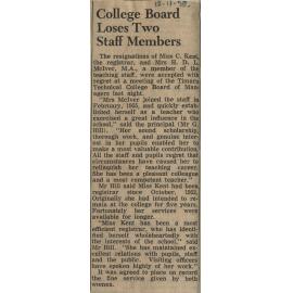 College Board Loses Two Staff Members