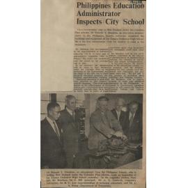 Philippines Education Administrator Inspects City School