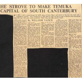 He Strove To Make Temuka Capital Of South Canterbury