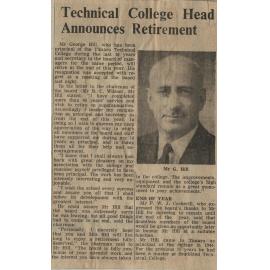 Technical College Head Announces Retirement