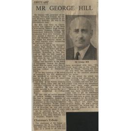 Obituary Mr George Hill