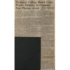 Technical College Board Urges Works Ministry to Complete New Playing Areas