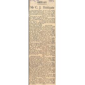 Obituary: Mr C J Holdgate