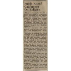 Pupils Attend Conference on Religion