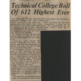 Technical College Roll Of 612 Highest Ever