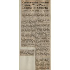 Commonwealth Technical Training Week Plans Discussed by Committee