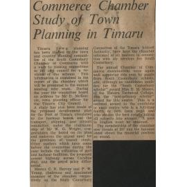 Commerce Chamber Study of Town Planning in Timaru