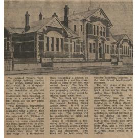 The original Timaru Technical College building fronting Arthur Street