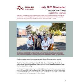 Timaru Civic Trust newsletter July 2026