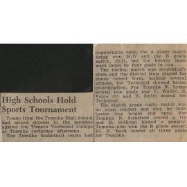 High Schools Hold Sports Tournament