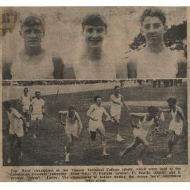 Boys' champions at the Timaru Technical College sports