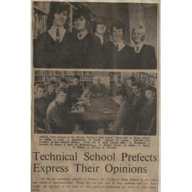 Technical School Prefects Express Their Opinions