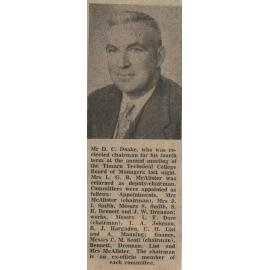 Mr D C Doake who was re-elected chairman