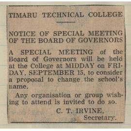 Timaru Technical College