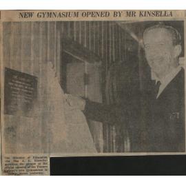 New Gymnasium Opened By Mr Kinsella