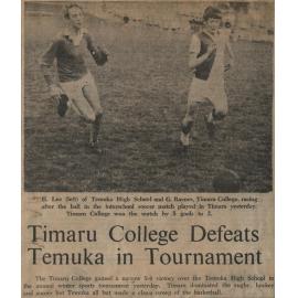 Timaru College Defeats Temuka in Tournament