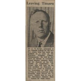 Leaving Timaru