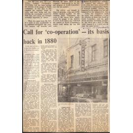 Call for 'co-operation' - it's basis back in 1880