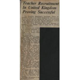Teacher Recruitment In United Kingdom Proving Successful