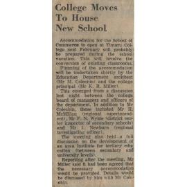 College Moves To House New School