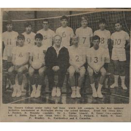 The Timaru College senior volley ball team