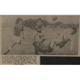 A Timaru College combined senior soccer team