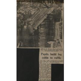 Pupils build log cabin to raffle