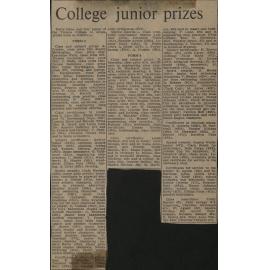 College junior prizes
