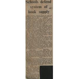 Schools defend system of book supply