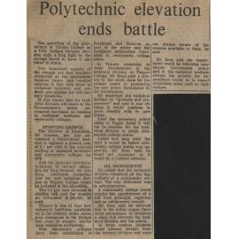 Polytechnic elevation ends battle