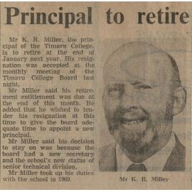 Principal to retire